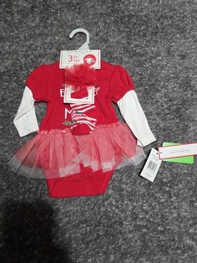 WEEPLAY Red Tutu Bodysuit 3-Piece Set